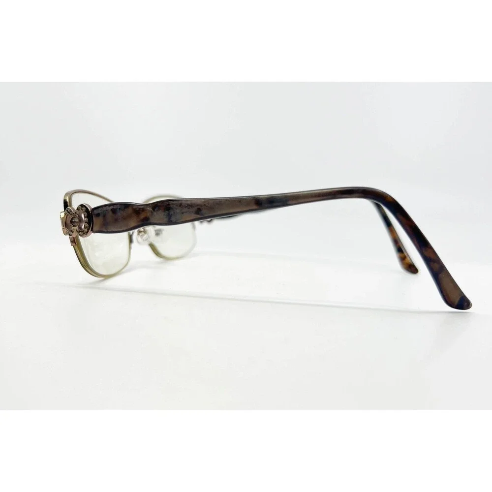 Exces Eyeglasses Womens Brown Princess 118 Semi Rimless Rectangle 53-16-135
